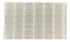 Polyethylene film, PET reinforcement grid, single layer of aluminum film, polyethylene film, black geotextile backing